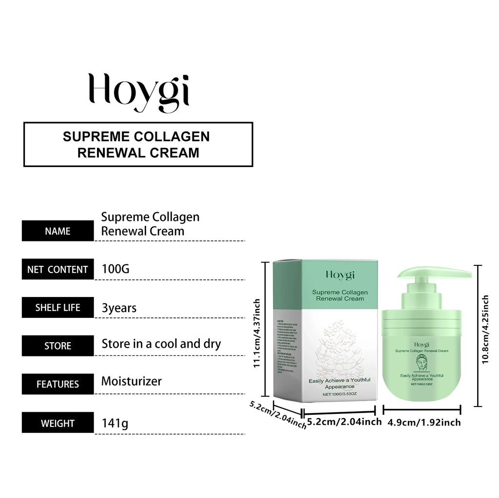 Loción corporal de colágeno Hoygi para piel seca, crema reafirmante hidratante con niacinamida, piel suave, hidratante diario para mujeres, 100g