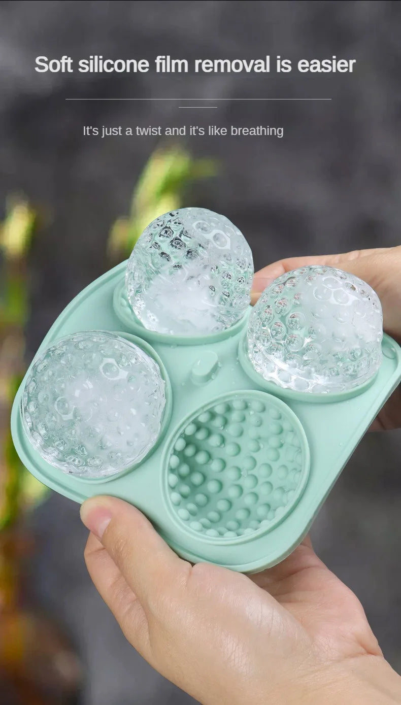 Bola de hielo de silicona para Golf, molde redondo para whisky, especial 4, rejilla de hielo para Golf, herramientas de cocina, molde de hielo reutilizable para whisky, moldes para hielo