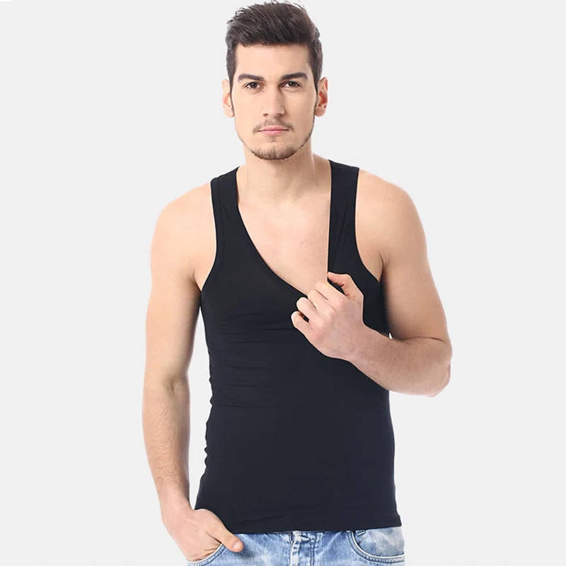 Chaleco de talla grande de Color sólido para las cuatro estaciones para hombre, Top cómodo de algodón puro para deportes juveniles y Fitness, Base para mediana edad, 1/3 piezas