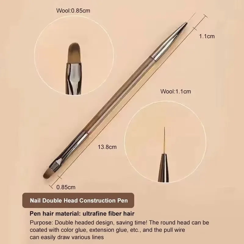9 Bolígrafo de gel UV, pincel para uñas DIY, pincel para pintar acrílico, delineador de ojos para diseño de uñas, herramientas de pintura para exhibición de puntas de uñas.