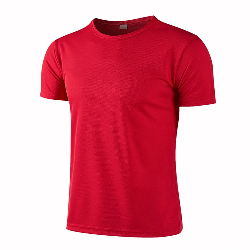 Camiseta deportiva de manga corta de secado rápido para hombre y mujer, camisetas de gimnasio, camiseta de Fitness, camiseta para correr, ropa deportiva transpirable para adolescentes