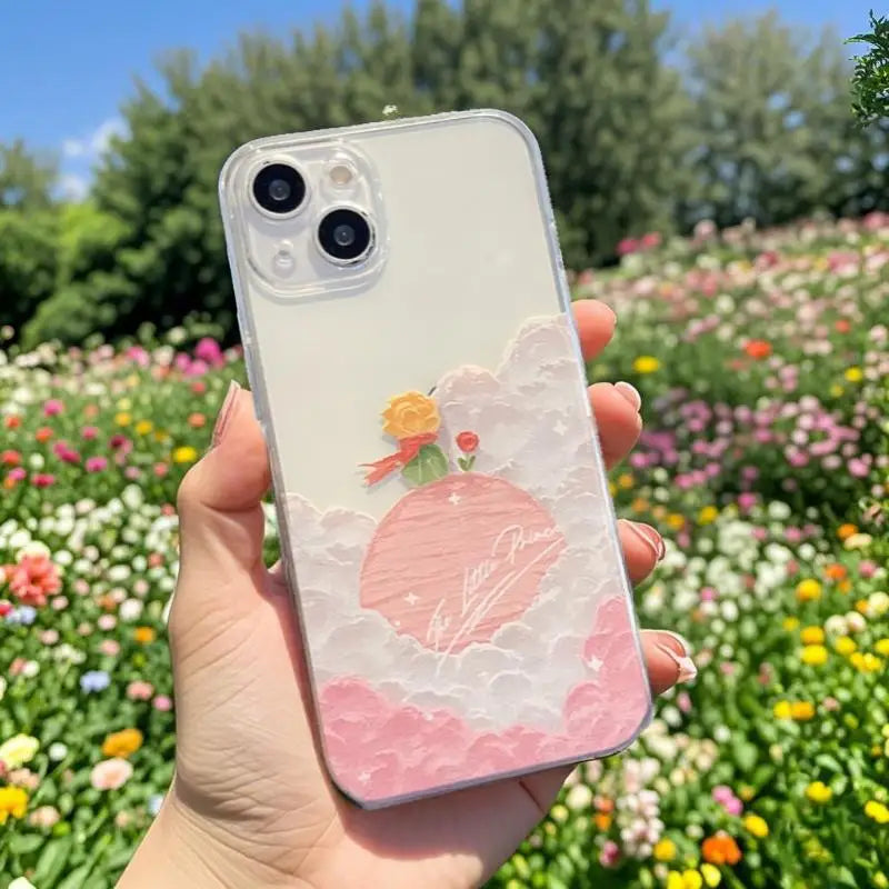 Funda de teléfono de TPU del Principito para iPhone 15 Pro max 14 16 13 12 Mini 11 XS XS 7 8 Plus carcasa protectora de pantalla a prueba de golpes