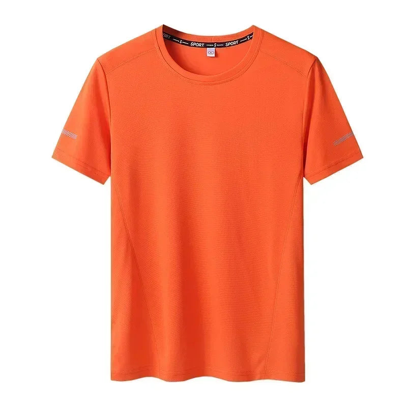 Camiseta deportiva de verano para hombre, camisetas de secado rápido de talla grande 6XL/7XL, camiseta de manga corta con cuello redondo de gran tamaño para Fitness y correr, 3 uds.
