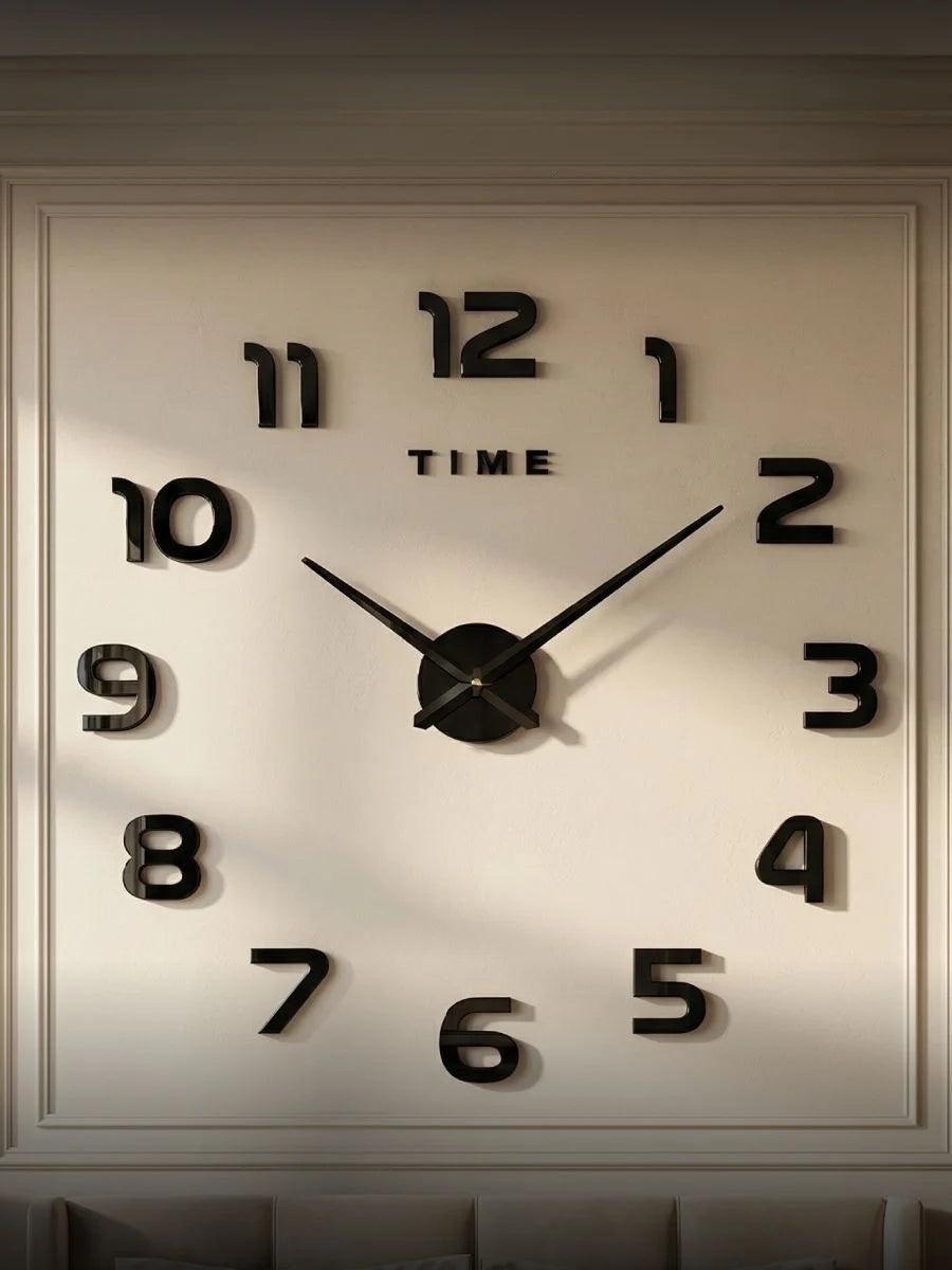 Reloj de pared grande 3D, relojes de pared clásicos luminosos, reloj Digital DIY, relojes de pared, pegatinas, reloj silencioso para el hogar, mesa de salón