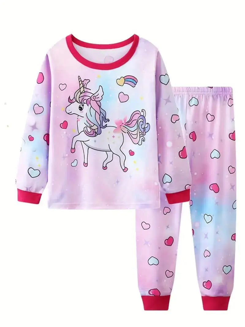 Conjunto de pijama con estampado de dinosaurio para niños, 2 piezas, informal