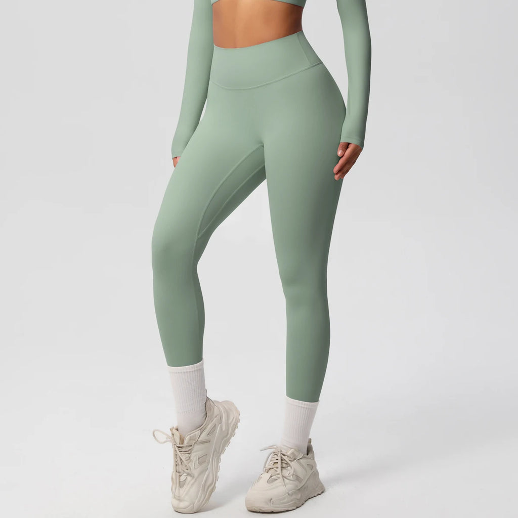 Mallas de Yoga de cintura alta para mujer, mallas con sensación desnuda, Fitness, correr, pantalones de Yoga, mallas ajustadas de gimnasio energético, mallas de entrenamiento informales