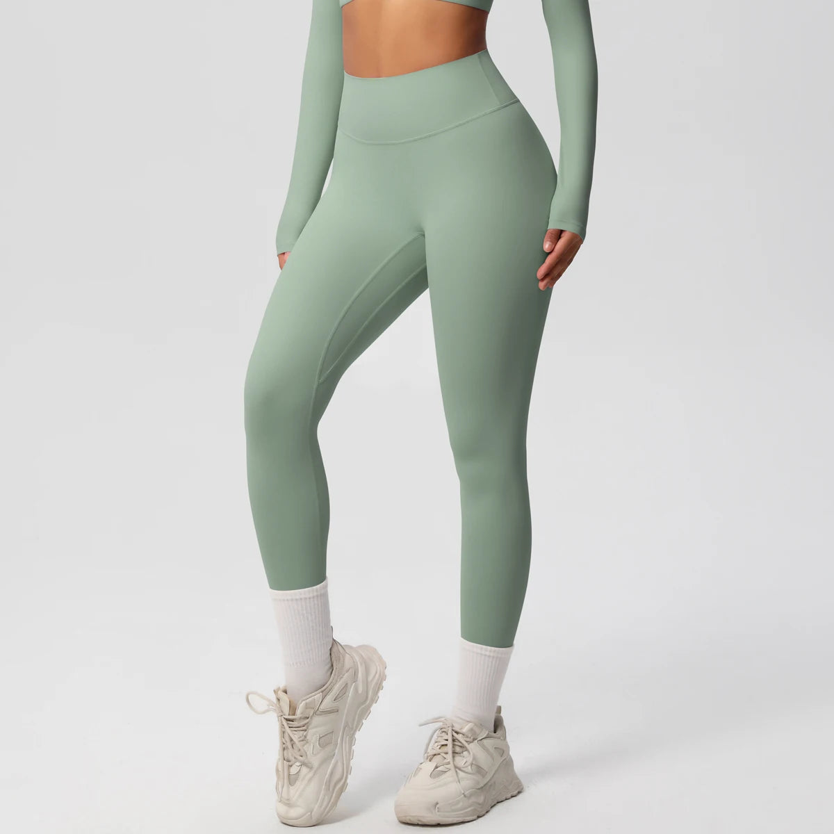Mallas de Yoga de cintura alta para mujer, mallas con sensación desnuda, Fitness, correr, pantalones de Yoga, mallas ajustadas de gimnasio energético, mallas de entrenamiento informales