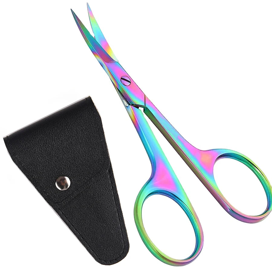 1 Uds tijeras multiusos para Barba pequeña tijeras para cejas herramienta de recorte colorida para uñas y cutículas