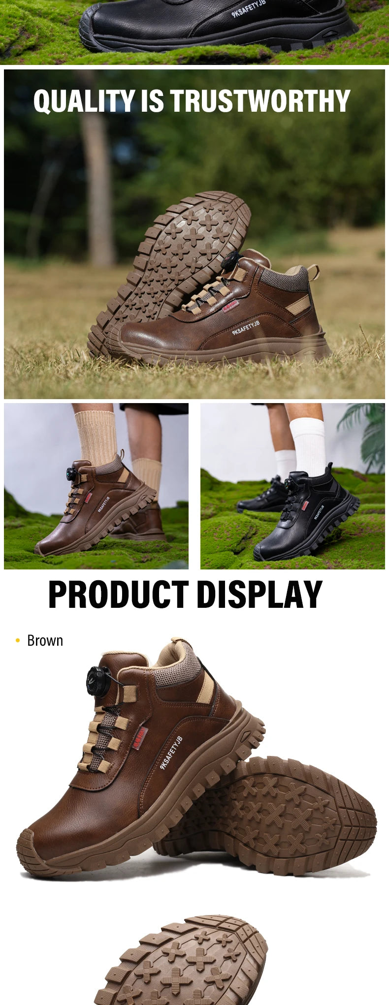 Zapatos de seguridad para el trabajo con aislamiento de 6KV, botas de trabajo impermeables antideslizantes para hombres y mujeres, botas de seguridad con protección de botón giratorio, talla 47 48