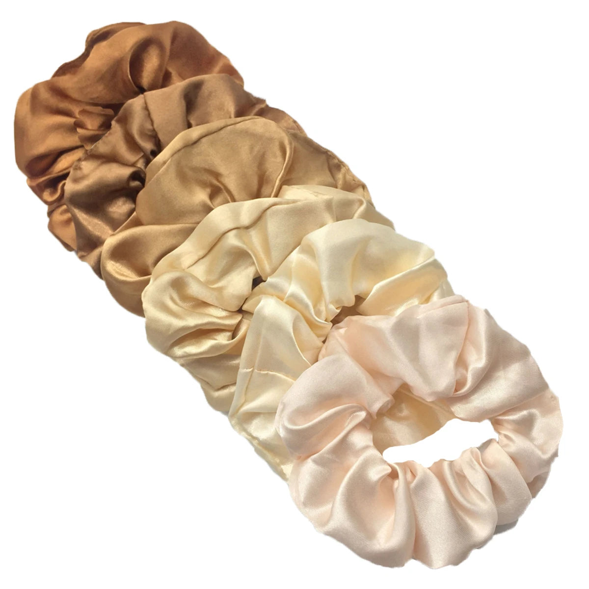 6 unids/lote, bandas para el pelo, lazos, cuerdas, soporte para cola de caballo para mujeres o niñas, accesorios, tocados de satén, Color sólido 100