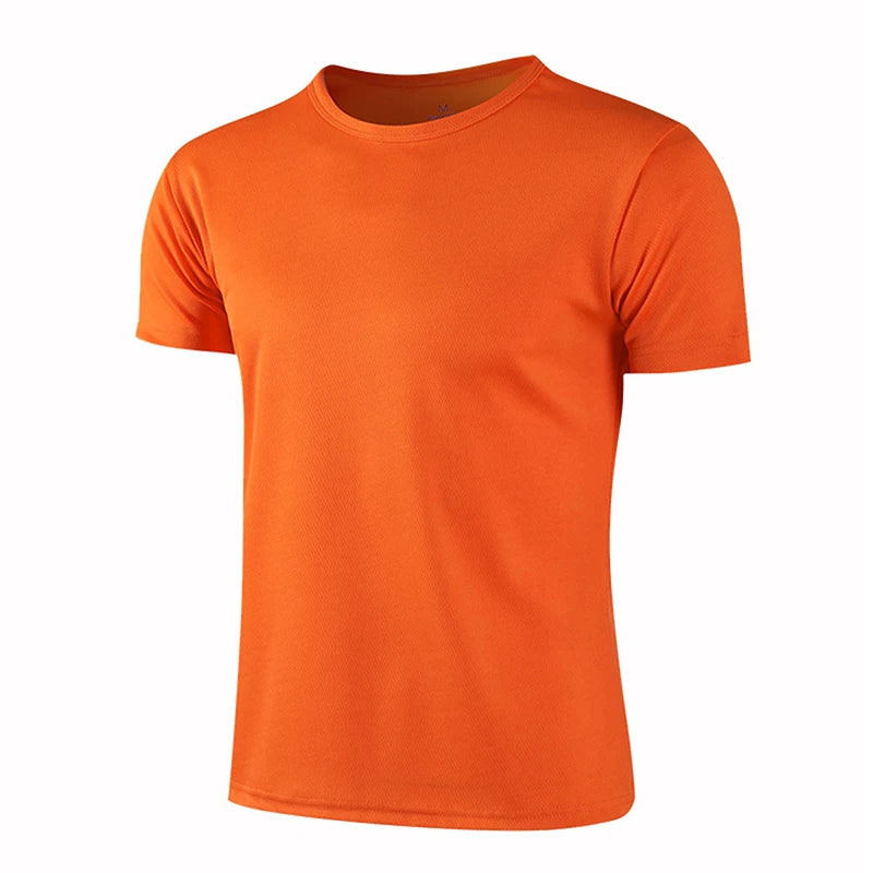 Camiseta deportiva de manga corta de secado rápido para hombre y mujer, camisetas de gimnasio, camiseta de Fitness, camiseta para correr, ropa deportiva transpirable para adolescentes