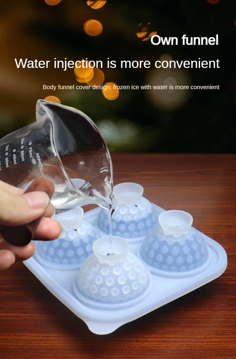 Bola de hielo de silicona para Golf, molde redondo para whisky, especial 4, rejilla de hielo para Golf, herramientas de cocina, molde de hielo reutilizable para whisky, moldes para hielo
