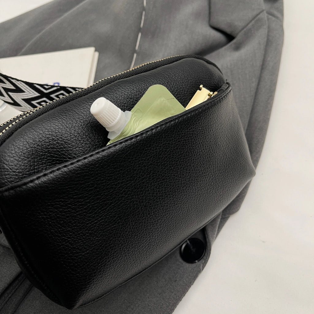 Bolso cruzado vegano elegante para mujer, bolso de hombro de PU minimalista y a la moda, compacto, espacioso, apto para teléfono