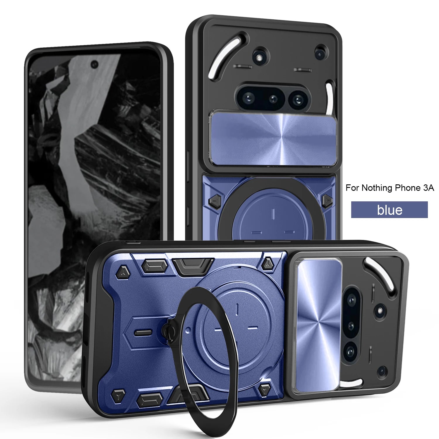 Funda protectora para nada teléfono 3a, funda con soporte de anillo, protección de lente, Fundas Coque Capa