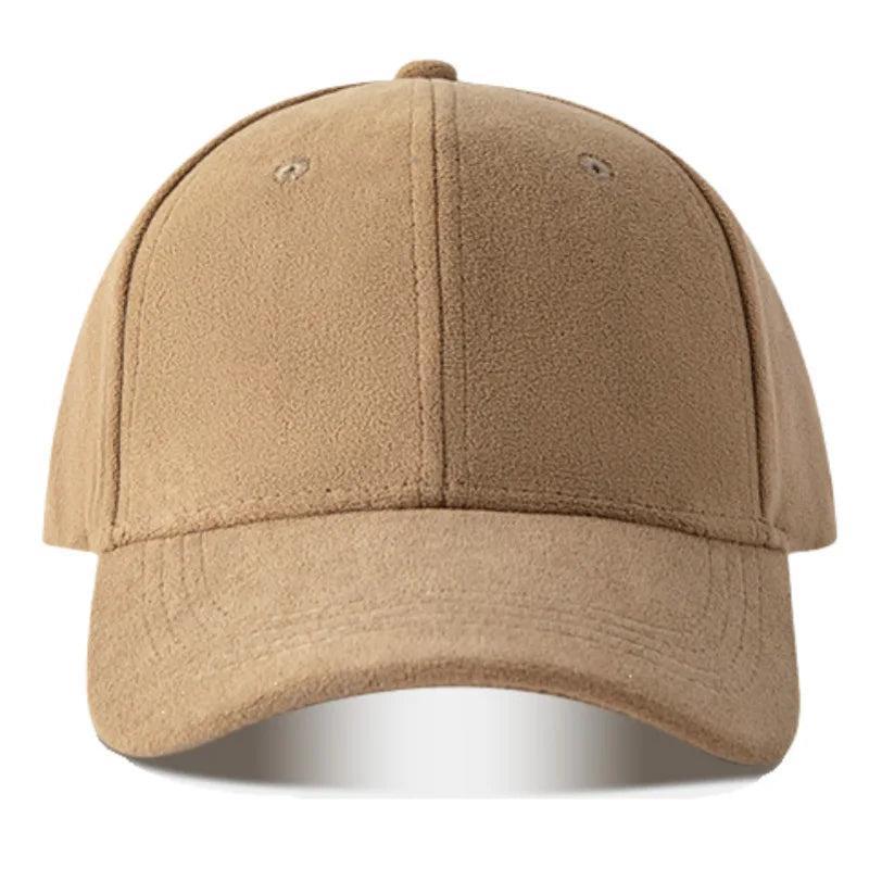 Gorras de béisbol de gamuza a la moda para hombre y mujer, gorra de hip hop retro sólida para otoño e invierno, gorra unisex ajustable con visera para el sol