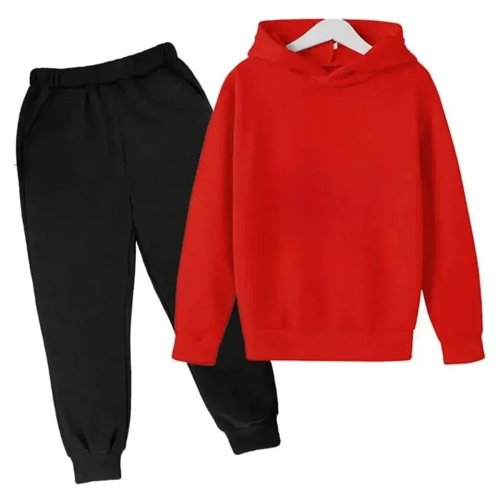 Ropa de primavera y otoño para niños, regalos de vacaciones, chándal de fútbol con estampado CR7, Sudadera con capucha y pantalones, conjunto de 2 uds para niño y niña de 3 a 12 años
