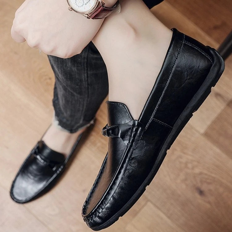 Mocasines de verano para hombre, zapatos de cuero de suela blanda para hombre, zapatos cómodos para conducir