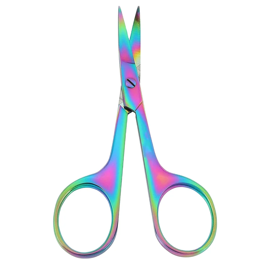 1 Uds tijeras multiusos para Barba pequeña tijeras para cejas herramienta de recorte colorida para uñas y cutículas