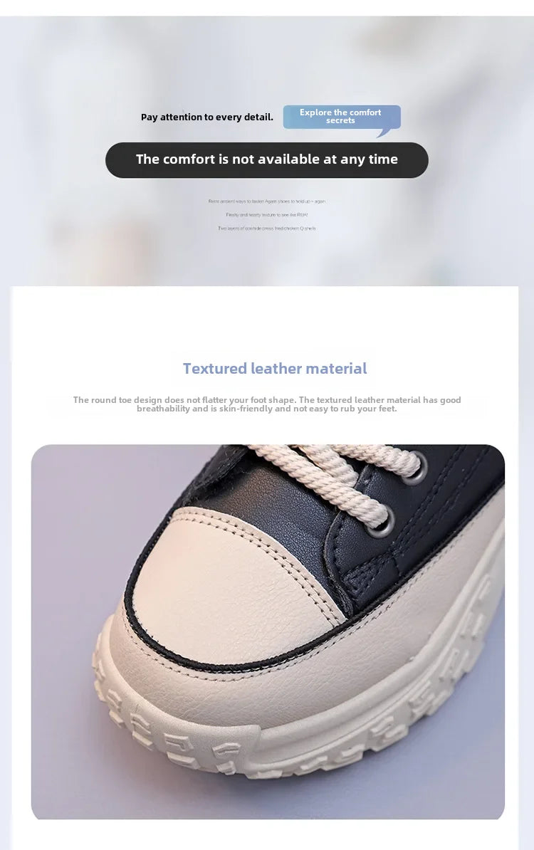 Botas planas de nuevo estilo para mujer, zapatos de algodón cálidos y gruesos con forro polar, zapatos blancos pequeños de alta calidad, Hx-q037, invierno 2023