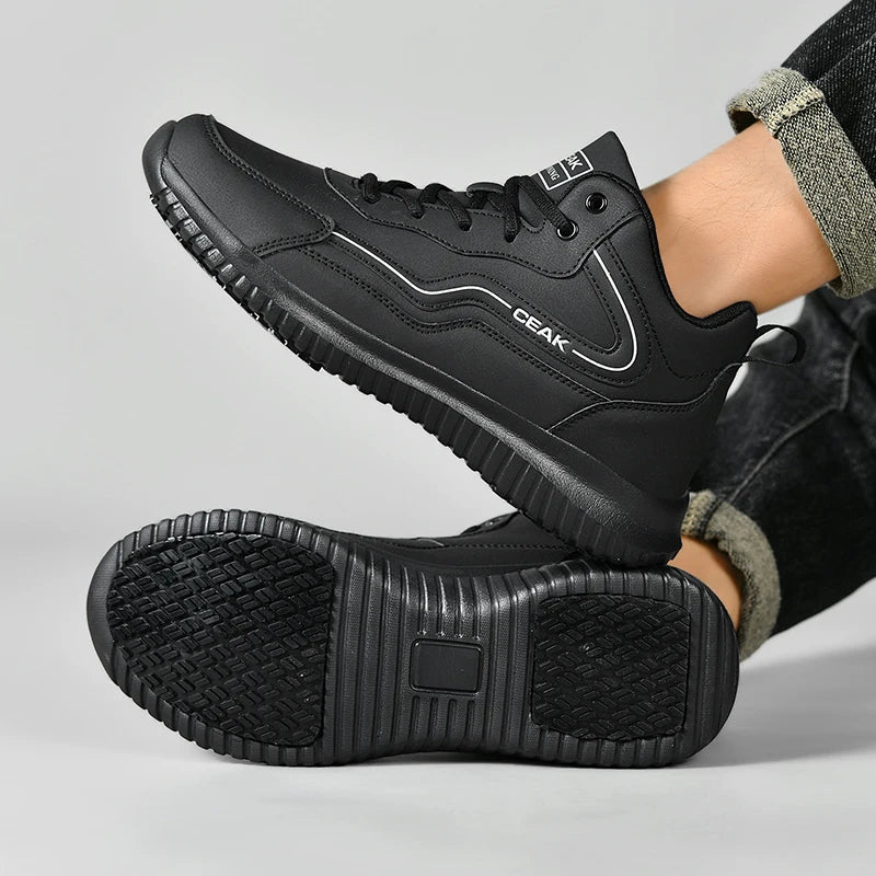 Zapatos de Chef de Hotel para las cuatro estaciones, antideslizantes, impermeables, a prueba de aceite, zapatos de trabajo de cocina, zapatillas ligeras y transpirables para caminar al aire libre para hombres