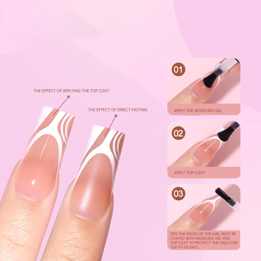 120 Uds. De uñas postizas francesas cuadradas medianas, colores Base marrón y rosa, puntas de uñas de Gel falsas mate aptas para mujeres y niñas, uñas postizas acrílicas