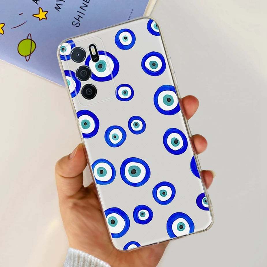 Para Oppo A16 A16s funda elegante pintada contraportada suave funda de teléfono delgada para Oppo A16s OppoA16 s CPH2269 Coque Fundas carcasa de parachoques