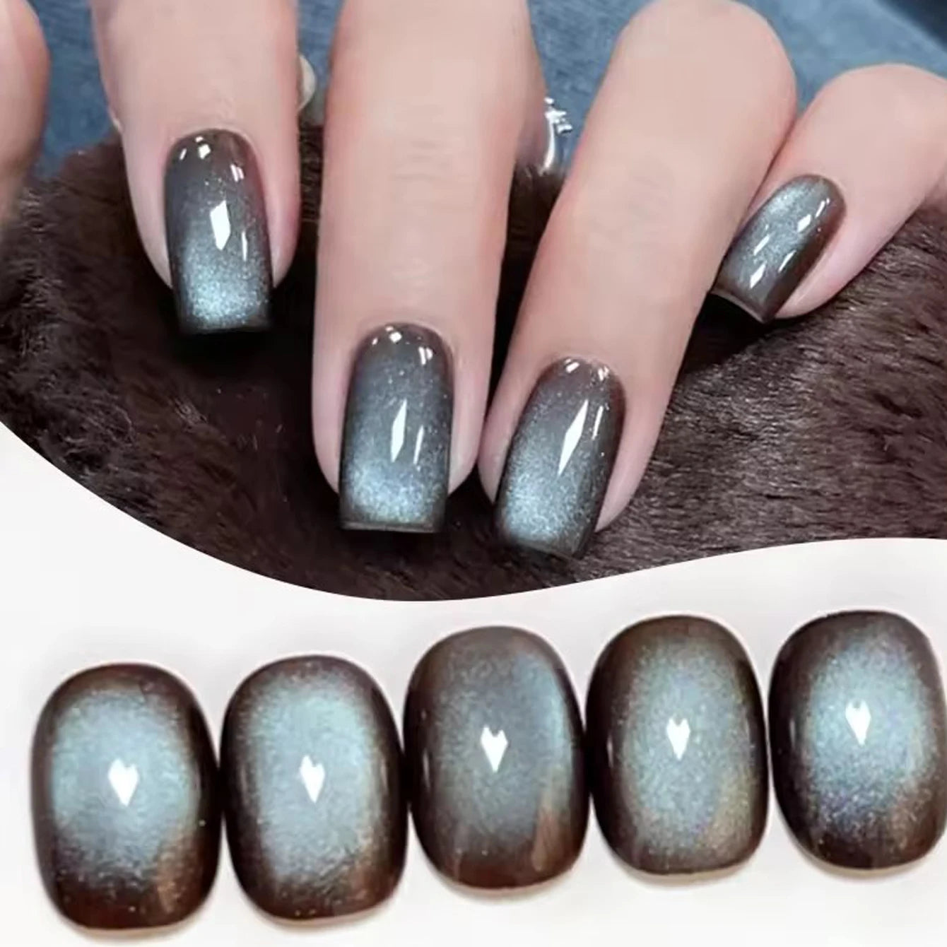 1-12 Uds. Esmalte de Uñas en Gel Magnético Ojo de Gato Marrón con Luz Azul, Larga Duración, Novedad 2026, Suministros para Uñas, Arte de Uñas, Venta Caliente