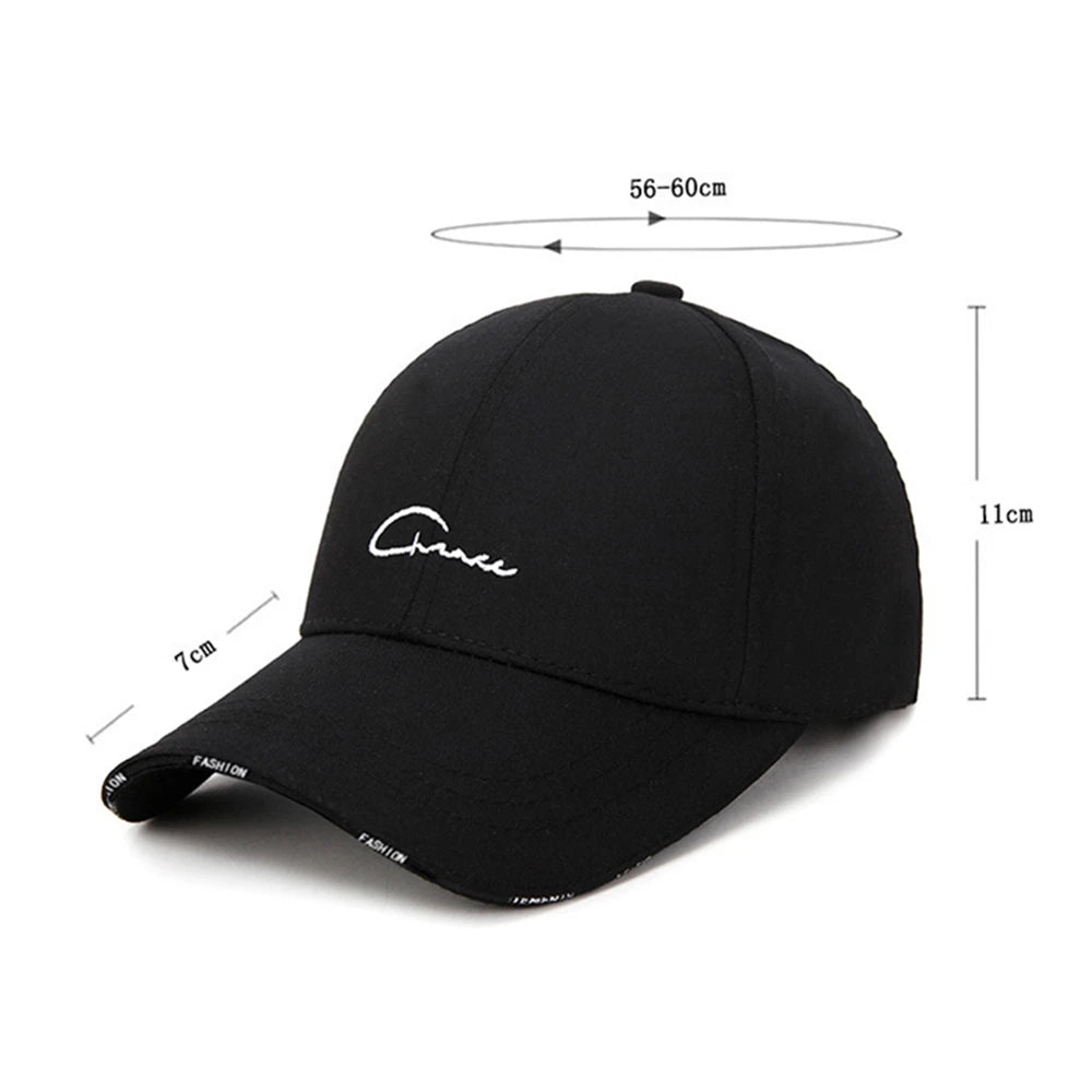Sombrero Hombres y Mujeres Primavera y Verano Béisbol Hipster Salvaje Blanco y Negro Ocio Viajes Gorra de protección solar