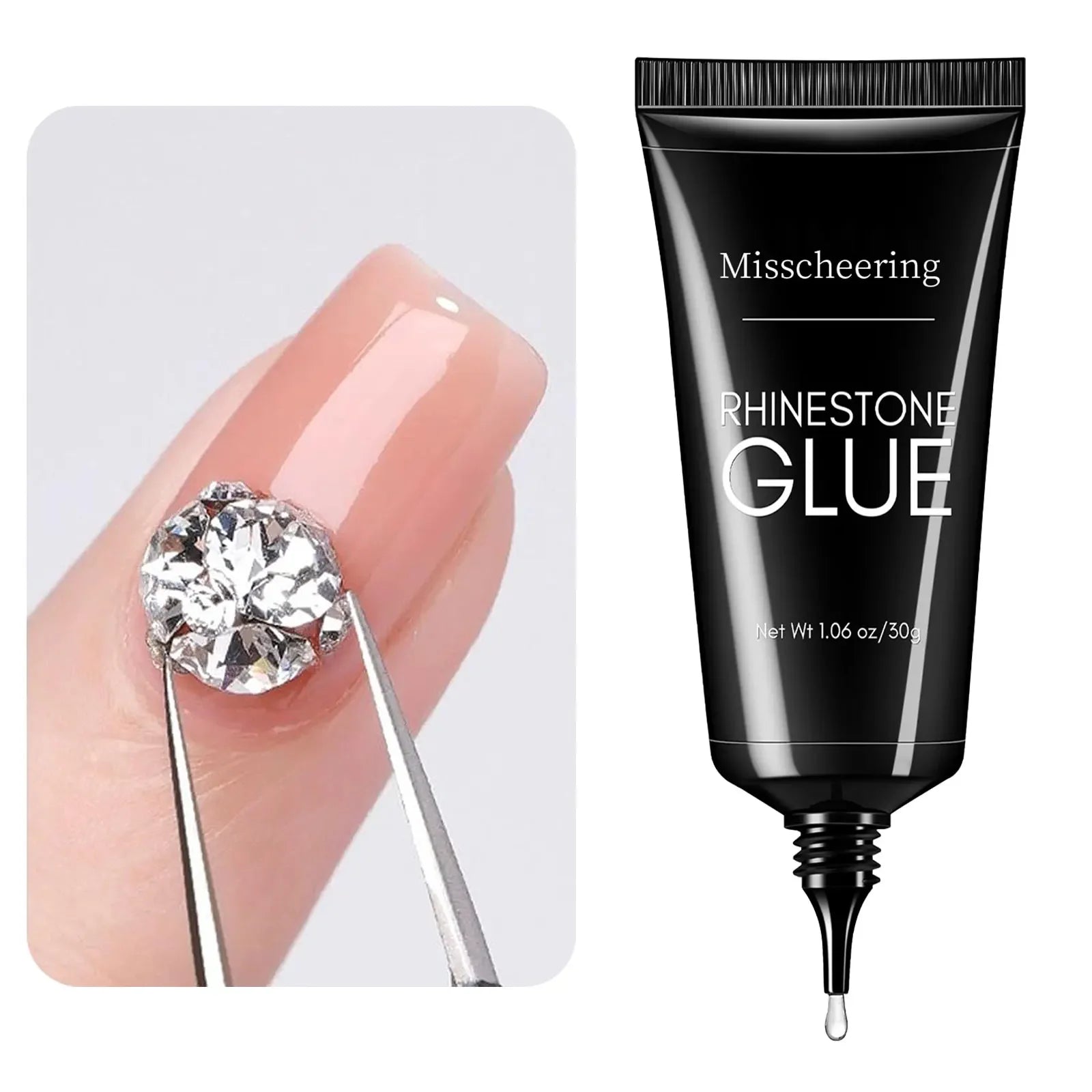 Pegamento de diamantes de imitación para uñas, Gel superfuerte para uñas, decoración de uñas 3D, Gema brillante, diamantes de Arte de uñas, 30g