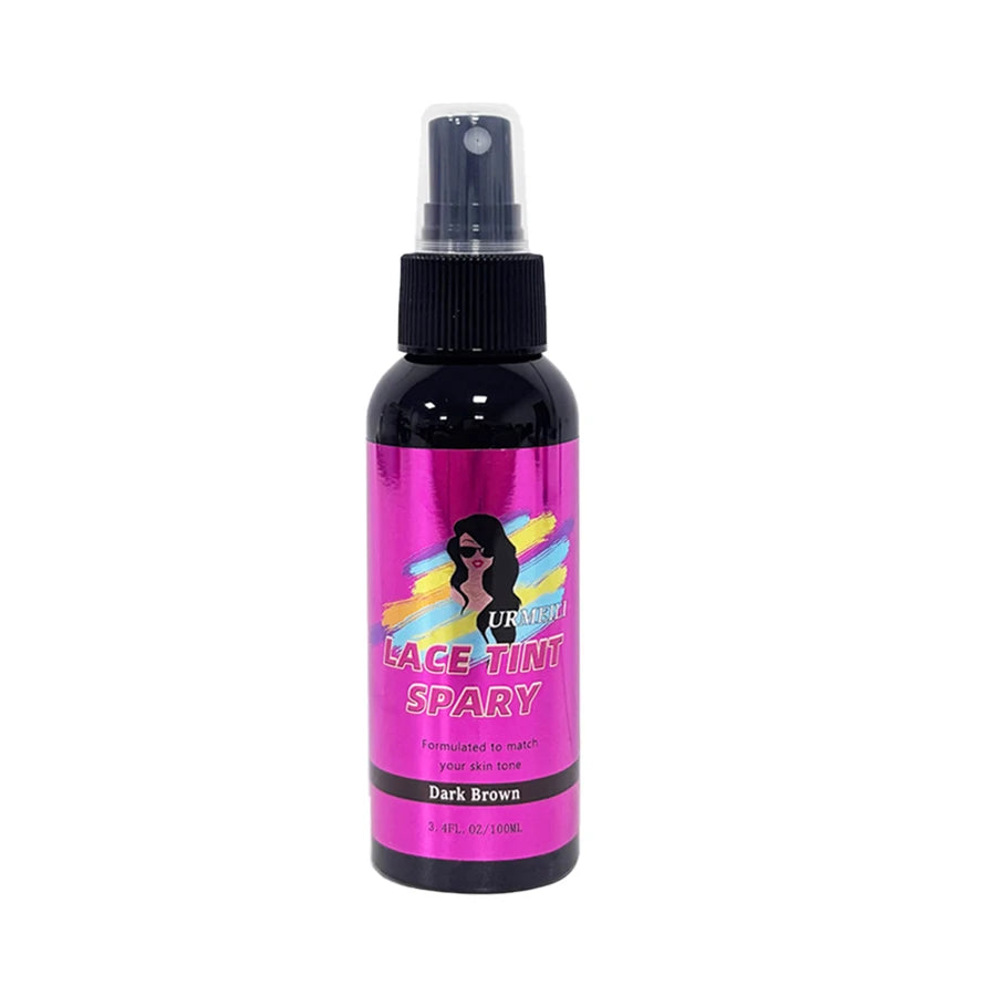 100ML impermeable tinte de encaje Spray corrector Mousse fusión para pelucas cierre de encaje peluquín frontal Control de bordes maquillaje para el cabello