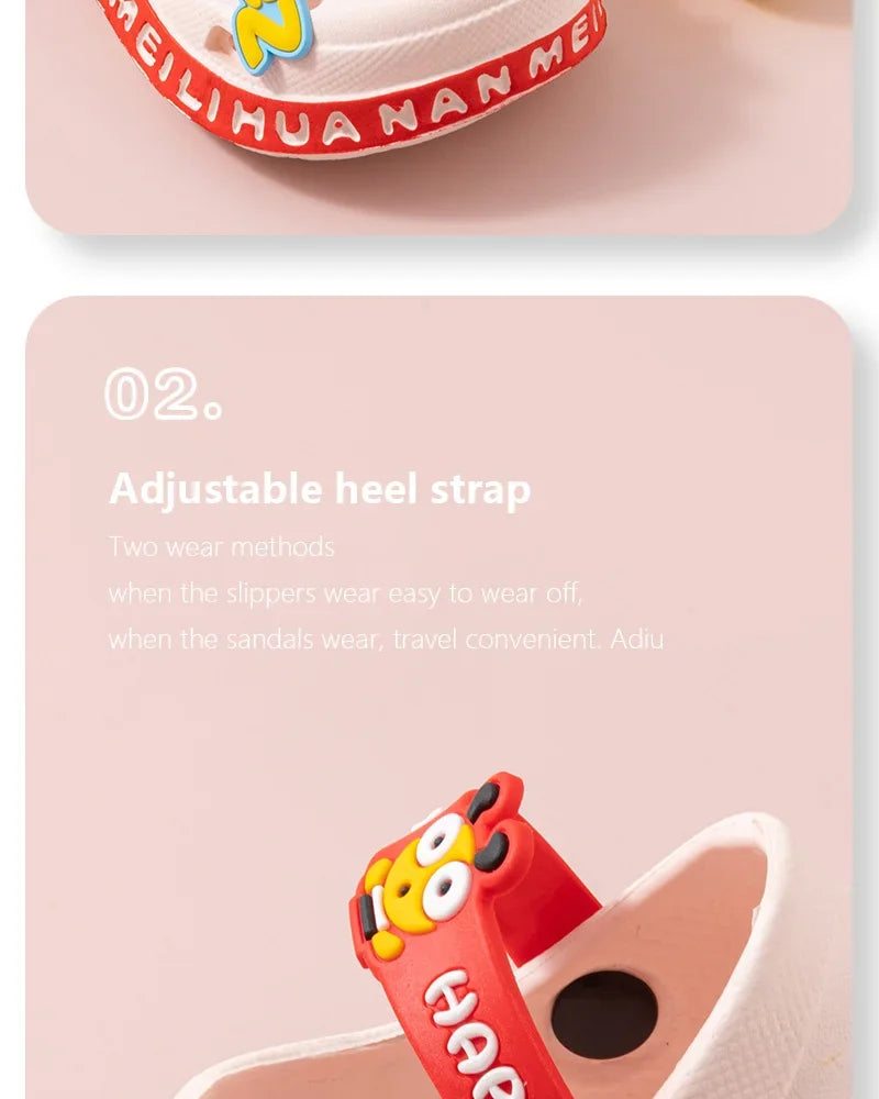 Zapatos de jardín para niños, bonitas sandalias de playa de dibujos animados de EVA, zapatillas de verano para bebés, zapatillas suaves de alta calidad para exteriores, zapatos con tapa