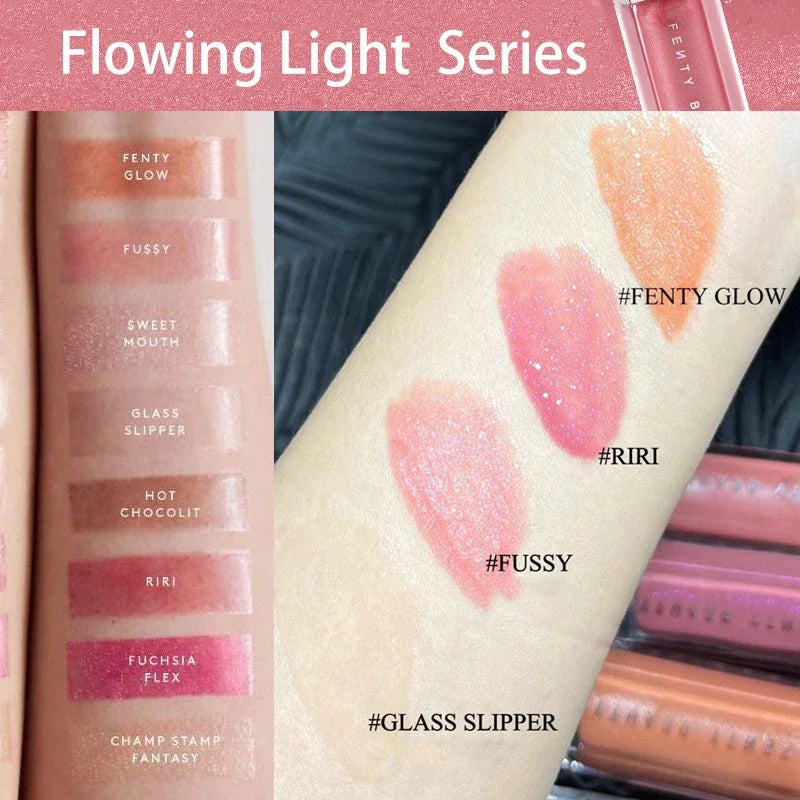 Moda Fenty belleza esmalte de labios humedecer brillo brillo labio regordete maquillaje para principiantes lápiz labial líquido cosméticos de maquillaje femenino