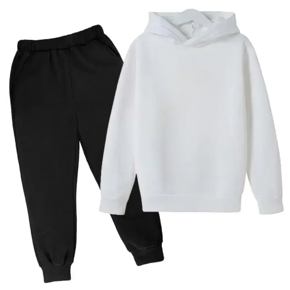 Ropa de primavera y otoño para niños, regalos de vacaciones, chándal de fútbol con estampado CR7, Sudadera con capucha y pantalones, conjunto de 2 uds para niño y niña de 3 a 12 años
