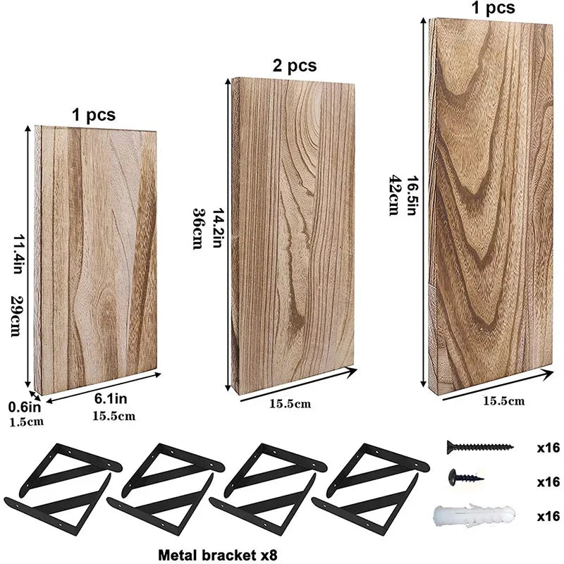 Estantes de pared flotantes de madera, estantes colgantes para baño, estante de almacenamiento, organizador de cocina, muebles, soporte de exhibición para sala de estar