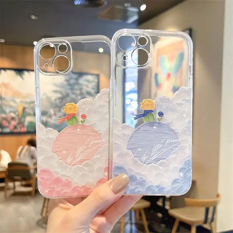 Funda de teléfono de TPU del Principito para iPhone 15 Pro max 14 16 13 12 Mini 11 XS XS 7 8 Plus carcasa protectora de pantalla a prueba de golpes