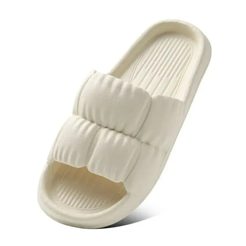 Zapatillas de nube de suela blanda para mujer, sandalias de playa para interiores y exteriores con plataforma gruesa, chanclas antideslizantes de EVA de verano