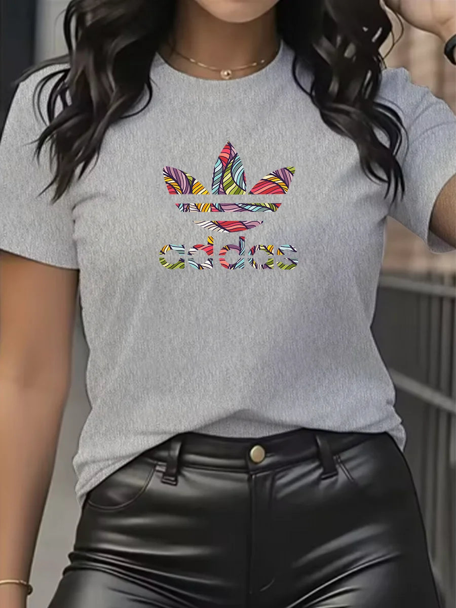 Camiseta de marca a la moda con súper descuento para hombre y mujer, Camiseta de manga corta de algodón puro, ajustada, con cuello redondo, transpirable
