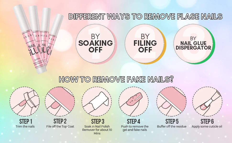 Pegamento para Uñas Makartt Super Fuerte para Uñas Acrílicas, Uñas Postizas, Adhesivo Profesional para Puntas de Uñas, Pegamento para Uñas Adhesivas