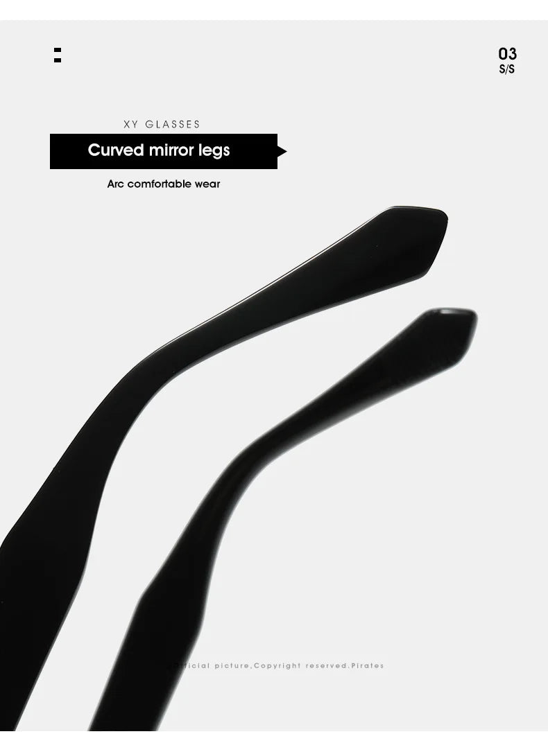2025 Nuevas gafas de sol cuadradas para hombres Arrove Docration Fashion Simplify Gafas de sol unisex UV400 Adecuado para una escena versátil