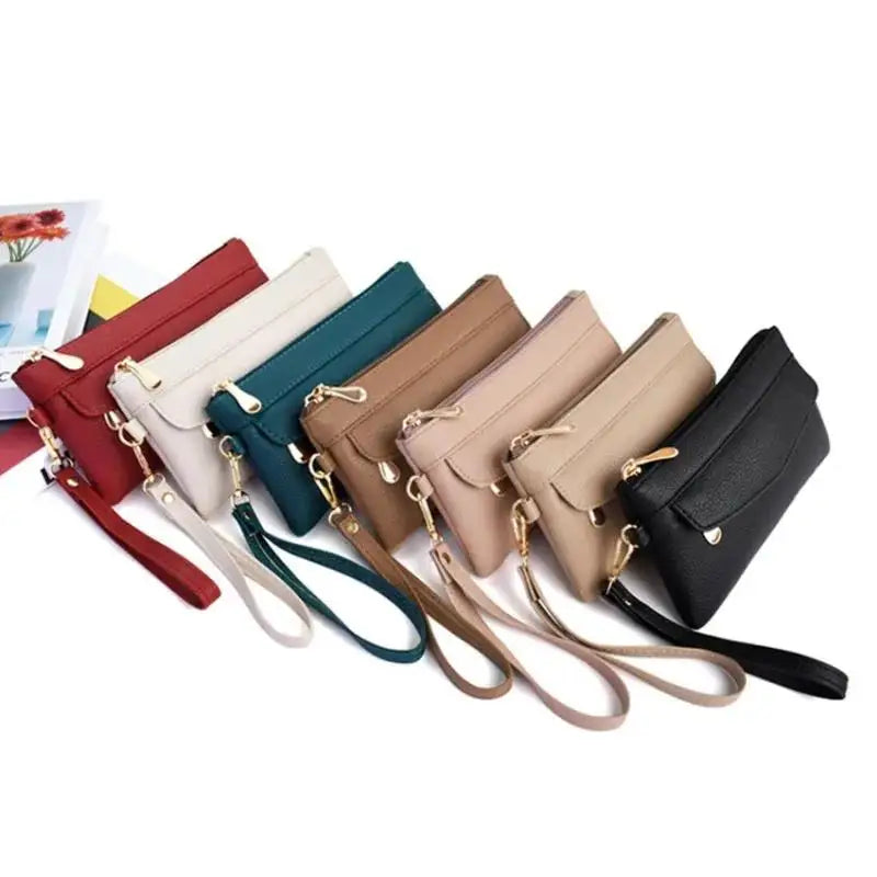 Nuevo Carteras de Pu para mujer, monederos a la moda con Cremallera larga, monedero para mujer, monedero