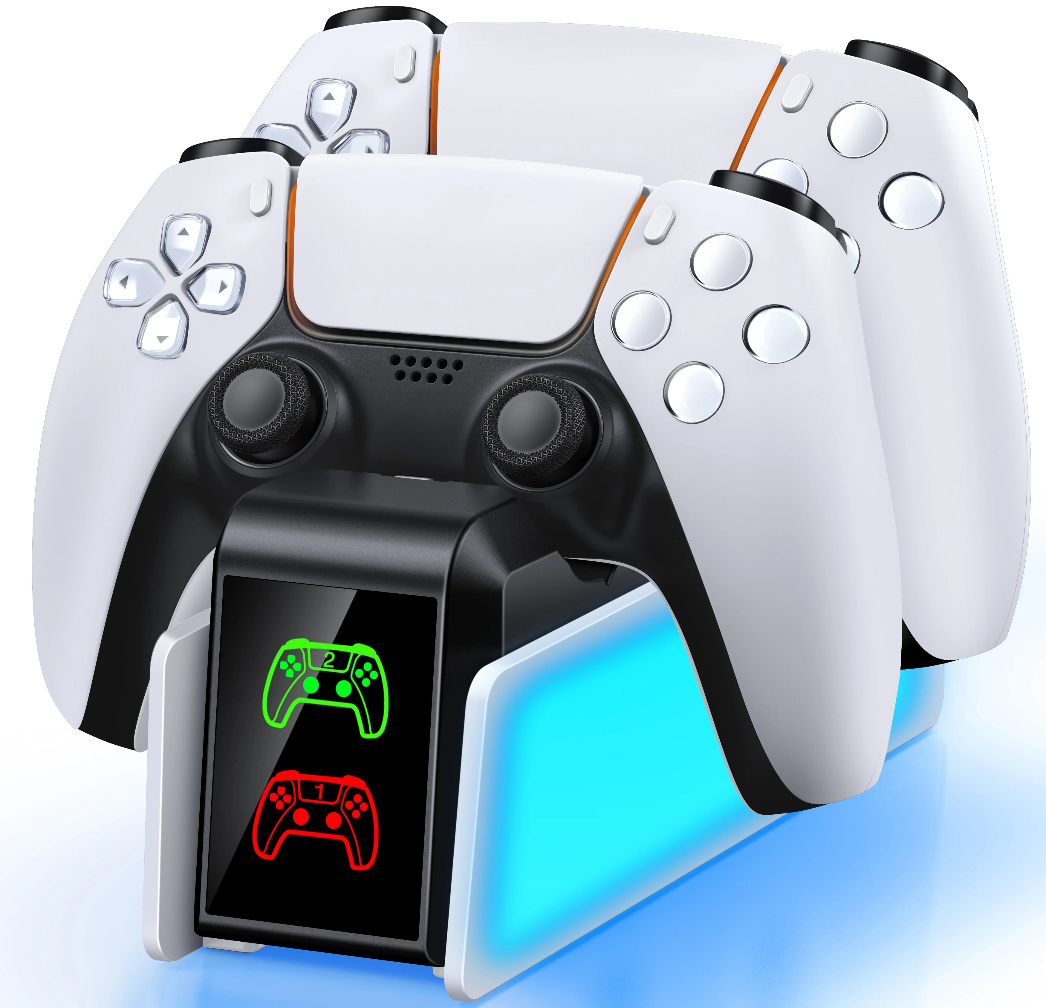Para cargador de controlador PS5, estación de carga DualSense, soporte de cargador de base de carga Dual para controlador de juego inalámbrico PlayStation5
