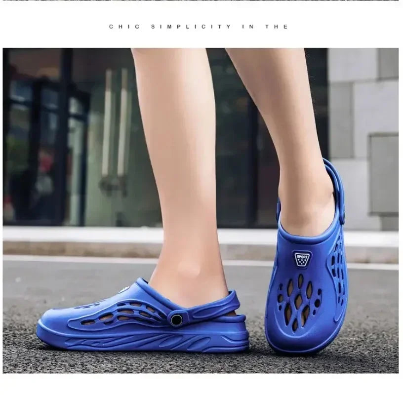Sandalias al aire libre para hombres y mujeres Zuecos de verano Zapatillas EVA Tallas grandes 47 48 49 Zapatos de jardín para hombres Sandalias de playa Zuecos transpirables
