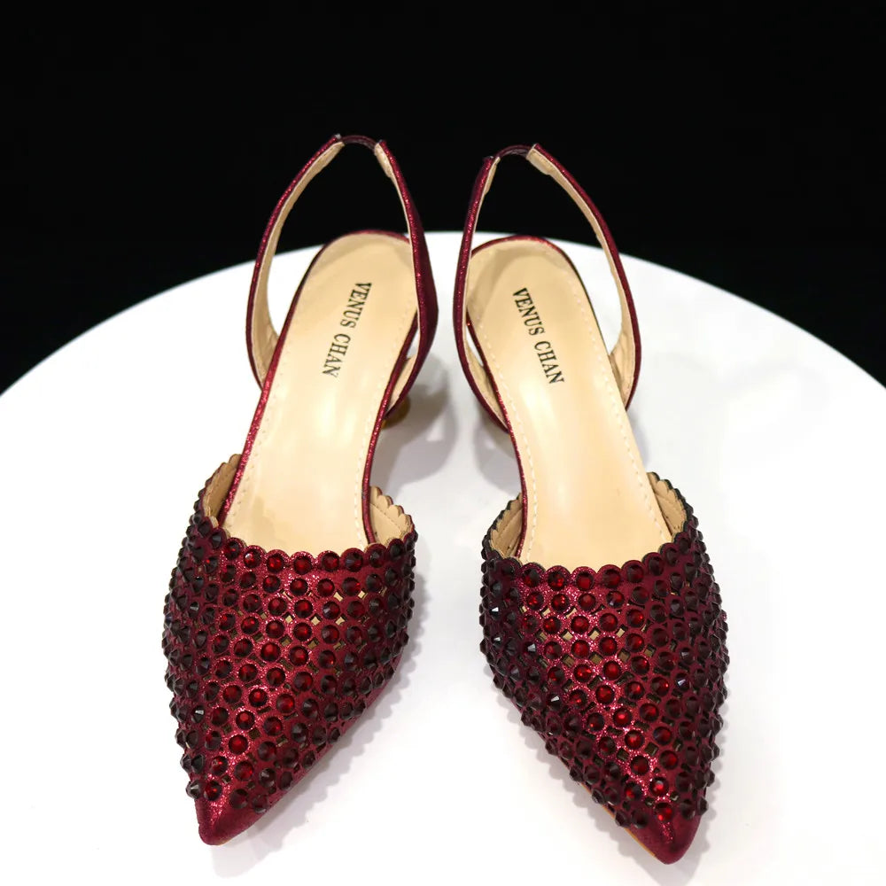 Sandalias con fondo de Muffin decoradas con cuentas para mujer, zapatos y bolso cómodos y versátiles, elegantes, a la moda, verano, 2023