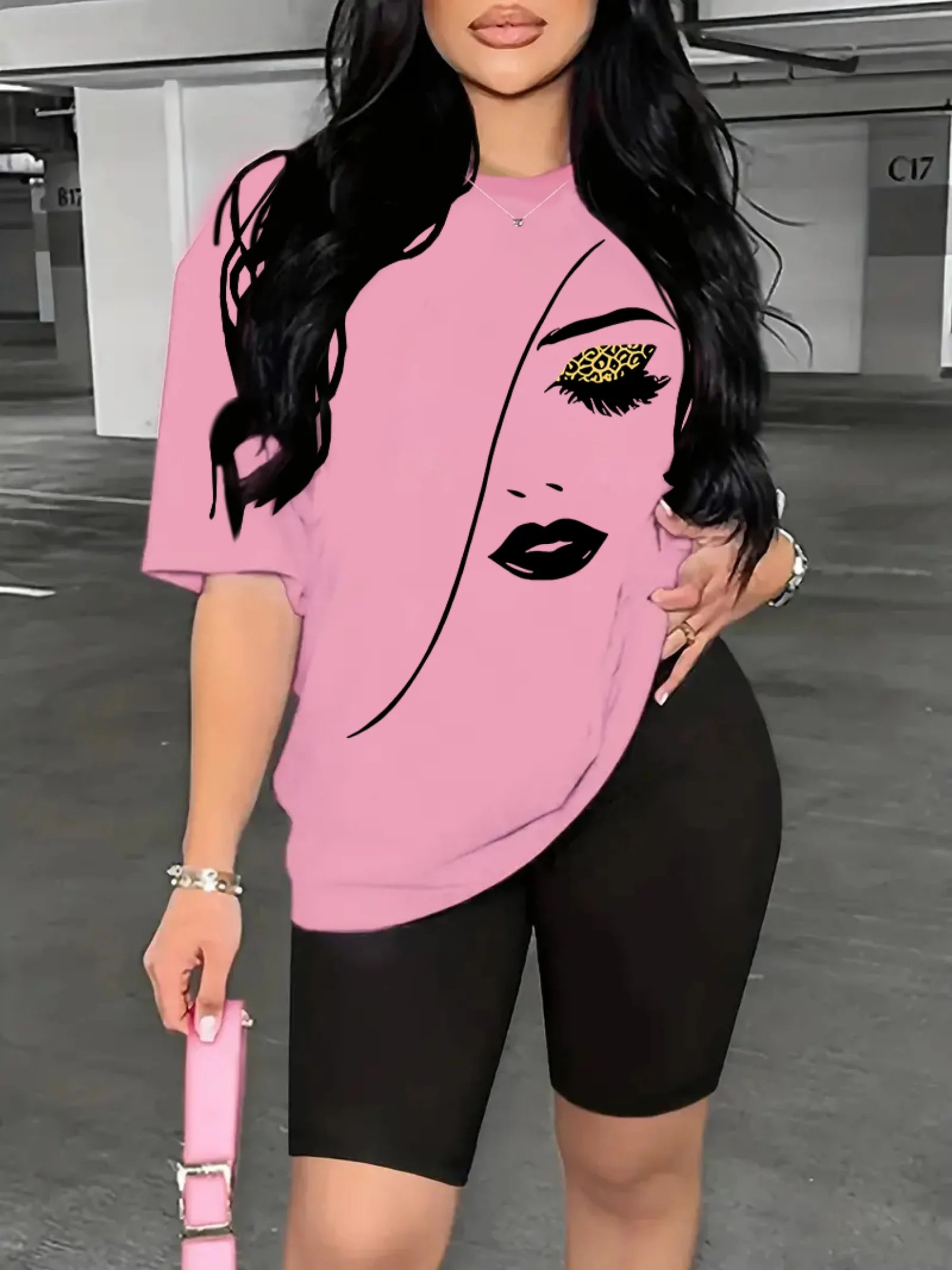 Camiseta Deportiva de Manga Corta para Mujer con Tejido de Poliéster de Elasticidad Media