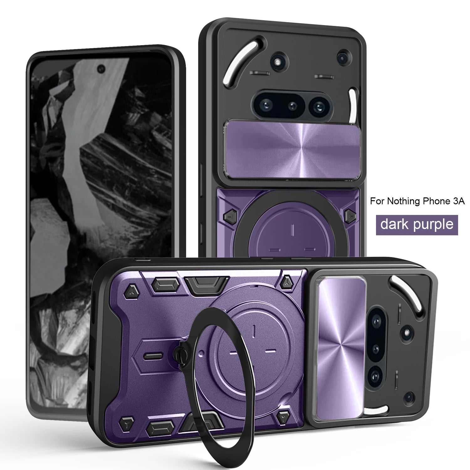 Funda protectora para nada teléfono 3a, funda con soporte de anillo, protección de lente, Fundas Coque Capa