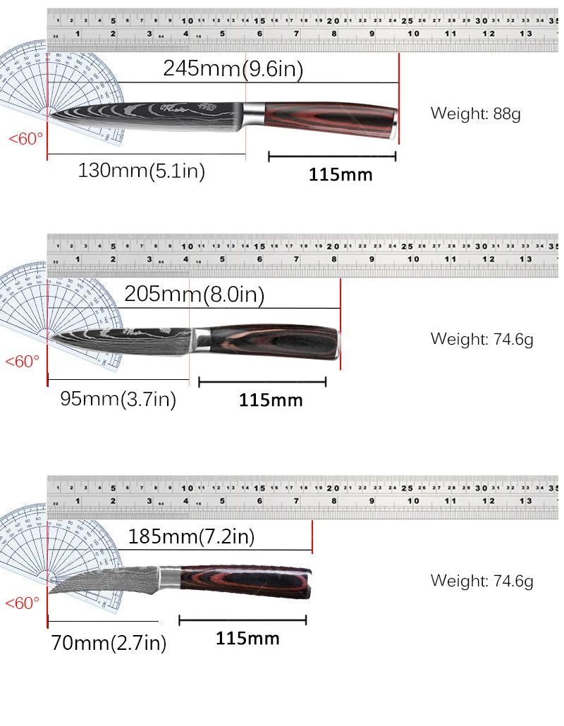 Cuchillos de cocina profesionales, cuchillo de acero inoxidable, pelado de frutas, cuchillo de carnicero, cuchillo para deshuesar, cuchillos de cocina para pelar