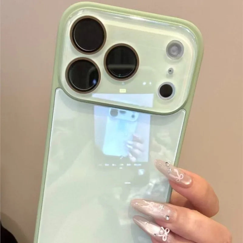 Funda protectora de cámara de vidrio templado de Color caramelo de lujo para iPhone 17 16 15 14 13 12 Pro Max cubierta trasera dura de parachoques a prueba de golpes