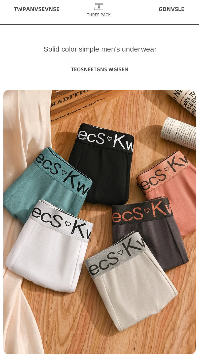 Bóxer de algodón para hombre, ropa interior Sexy, calzoncillos cómodos y suaves, lencería convexa en U de talla grande, 1 piezas