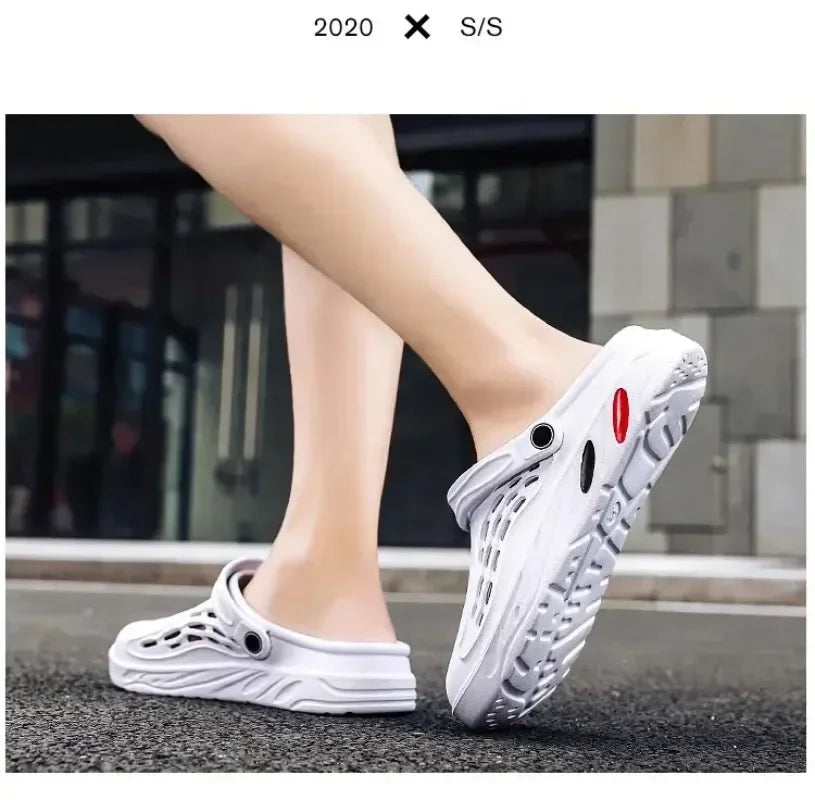 Sandalias al aire libre para hombres y mujeres Zuecos de verano Zapatillas EVA Tallas grandes 47 48 49 Zapatos de jardín para hombres Sandalias de playa Zuecos transpirables