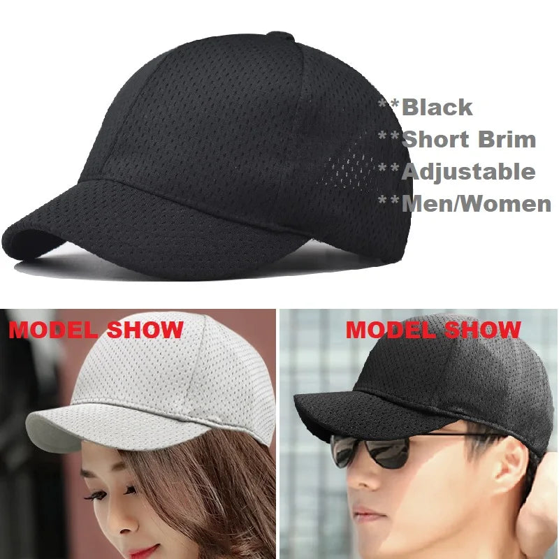 Gorra de béisbol de malla de verano de talla grande de cabeza grande para hombres y mujeres gorra transpirable de camionero ajustable para deportes al aire libre correr